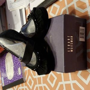 Stuart Weitzman bl dress ballet flats  sz 8
